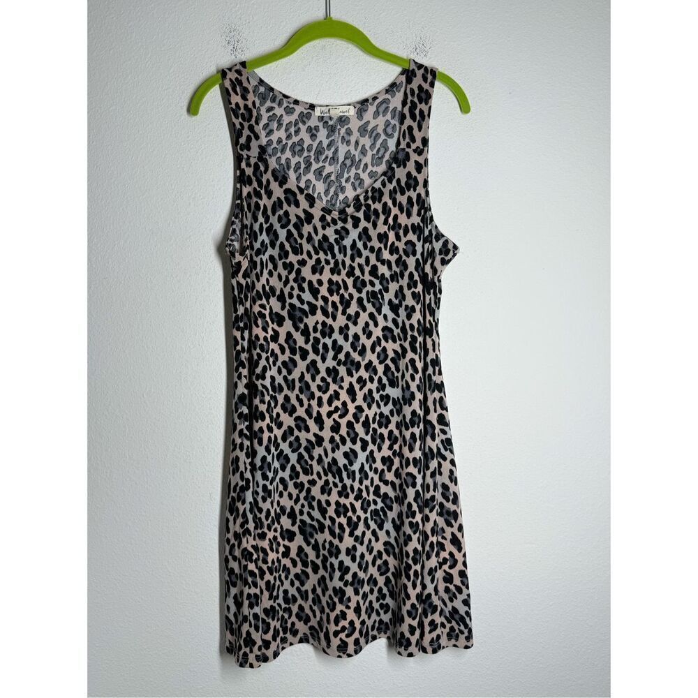 Wallflower Women’s Animal Print Sleeveless Mini Dress Size XL Skater Style